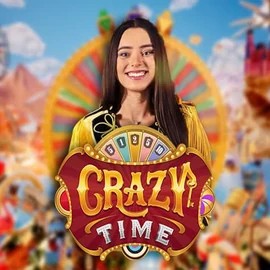 Crazy Time logo by Evolution at Gigaspinz CasinoCrazy Time