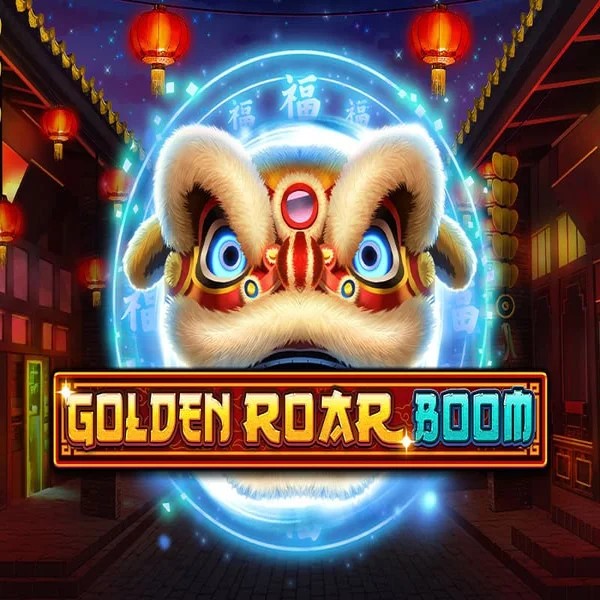 Golden Roar BOOM slot logo by Greentube at Gigaspinz Casino